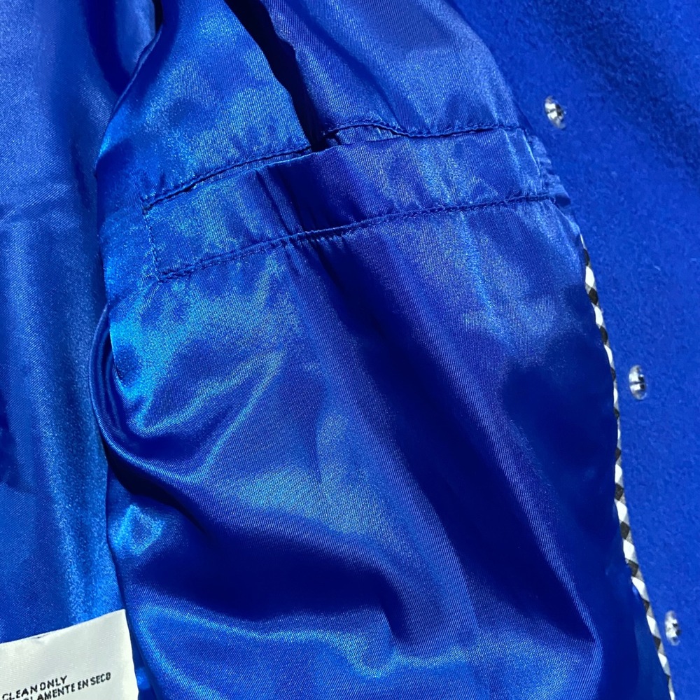 St Johns Bay Women's‎ Medium Cobalt Blue Wool Cashmere Blend Pea Coat Jacket - Picture 5 of 12